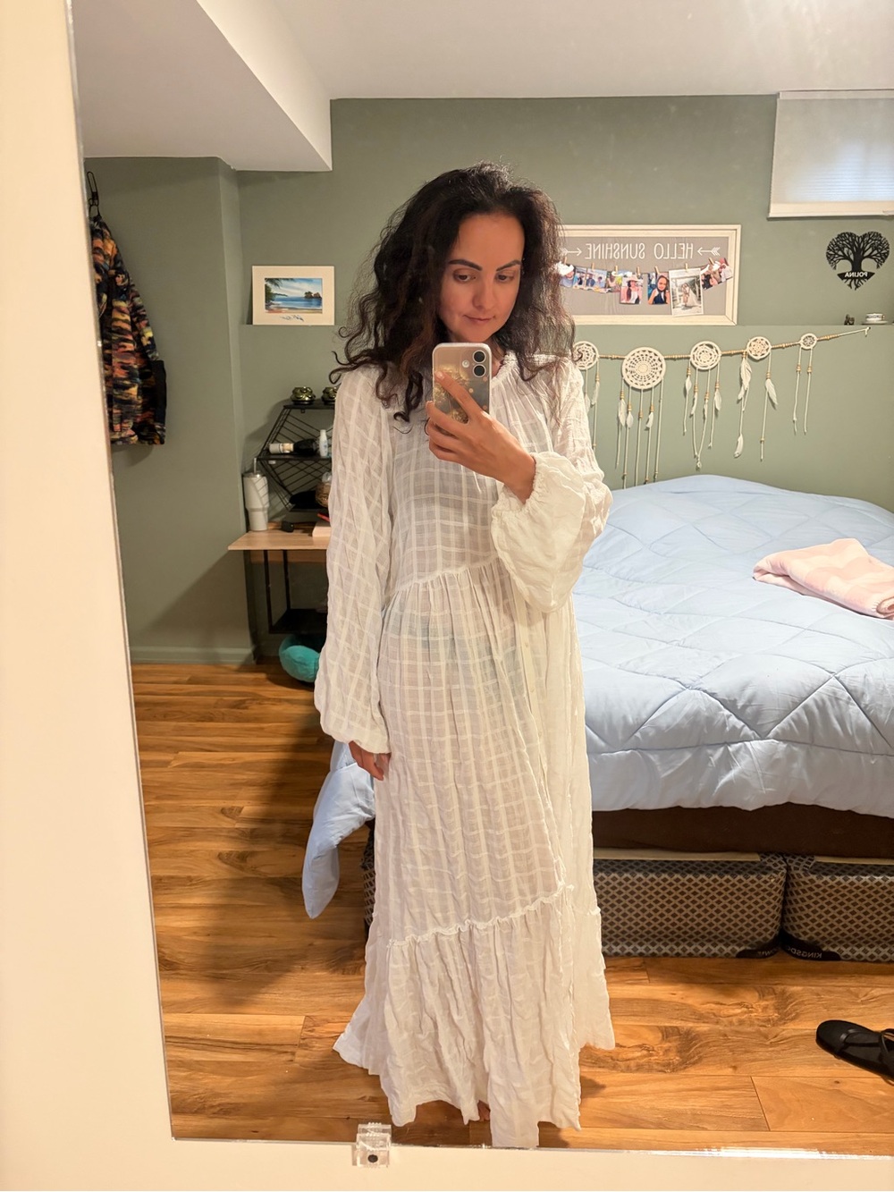 Free People White Gauze Maxi Dress - Picture 6 of 7